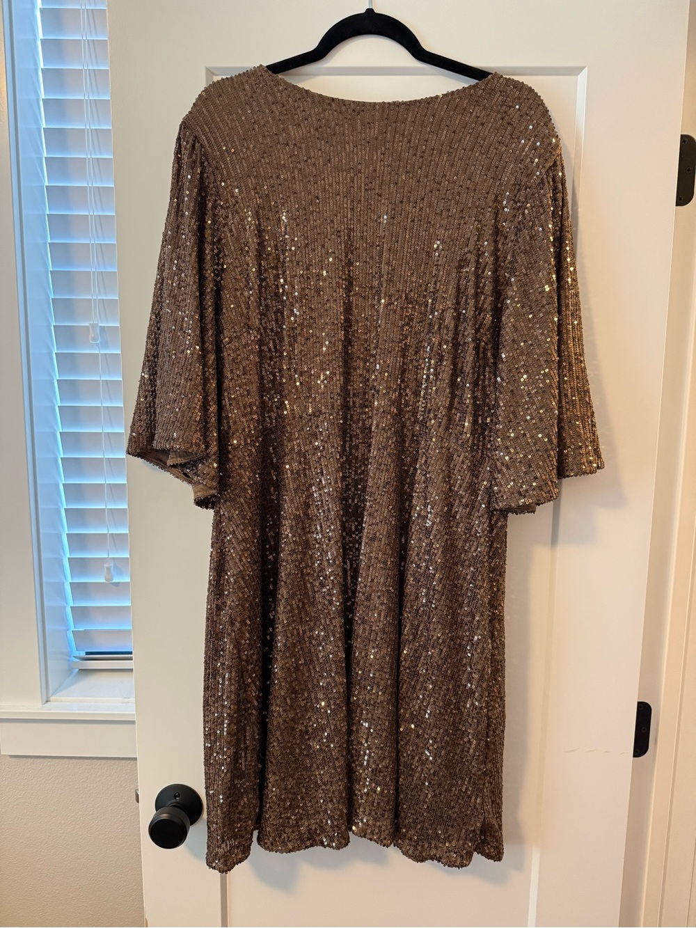 Old Navy Brown Sequin Swing Dress